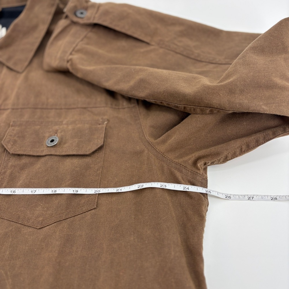 Flint and Tinder Waxed Trucker Jacket XXL Brown Flannel Lined Made USA - Picture 11 of 13
